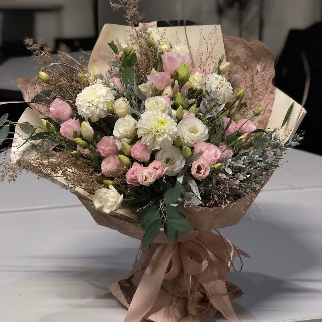 Bouquet with lisiantus