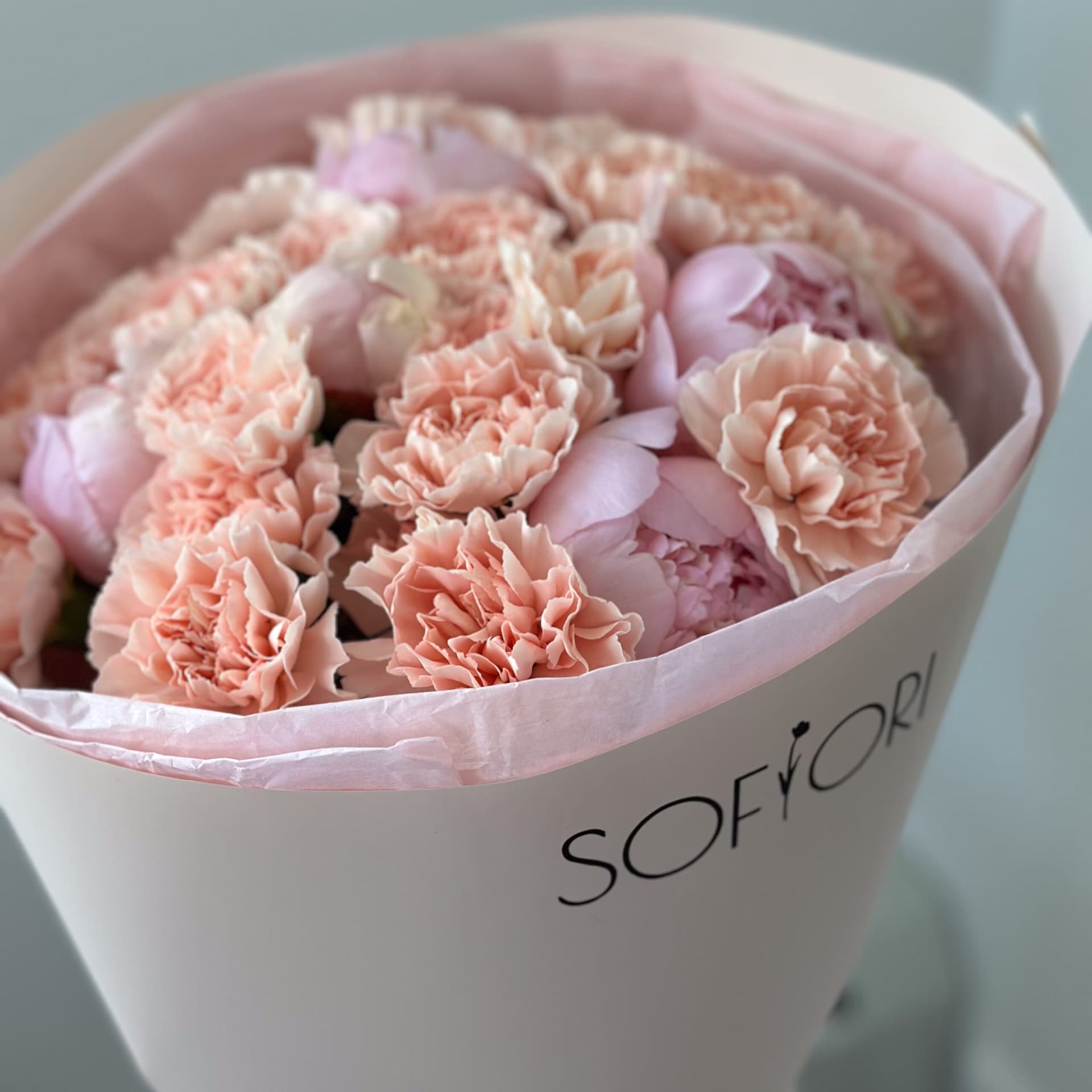 Peonies and carnations