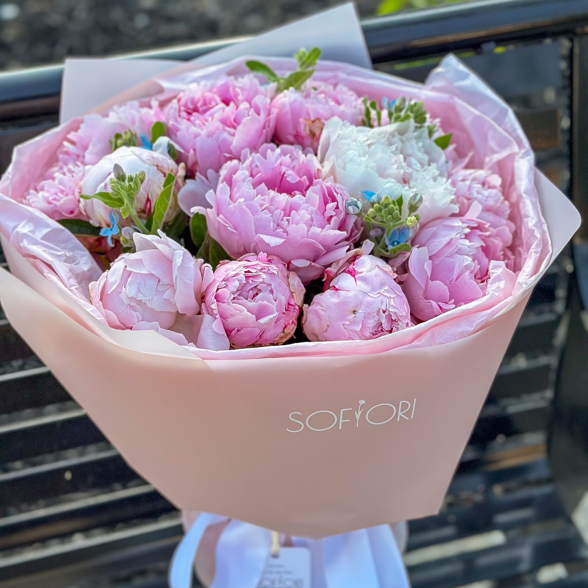 Pink Peony Bouquet 15 Stems