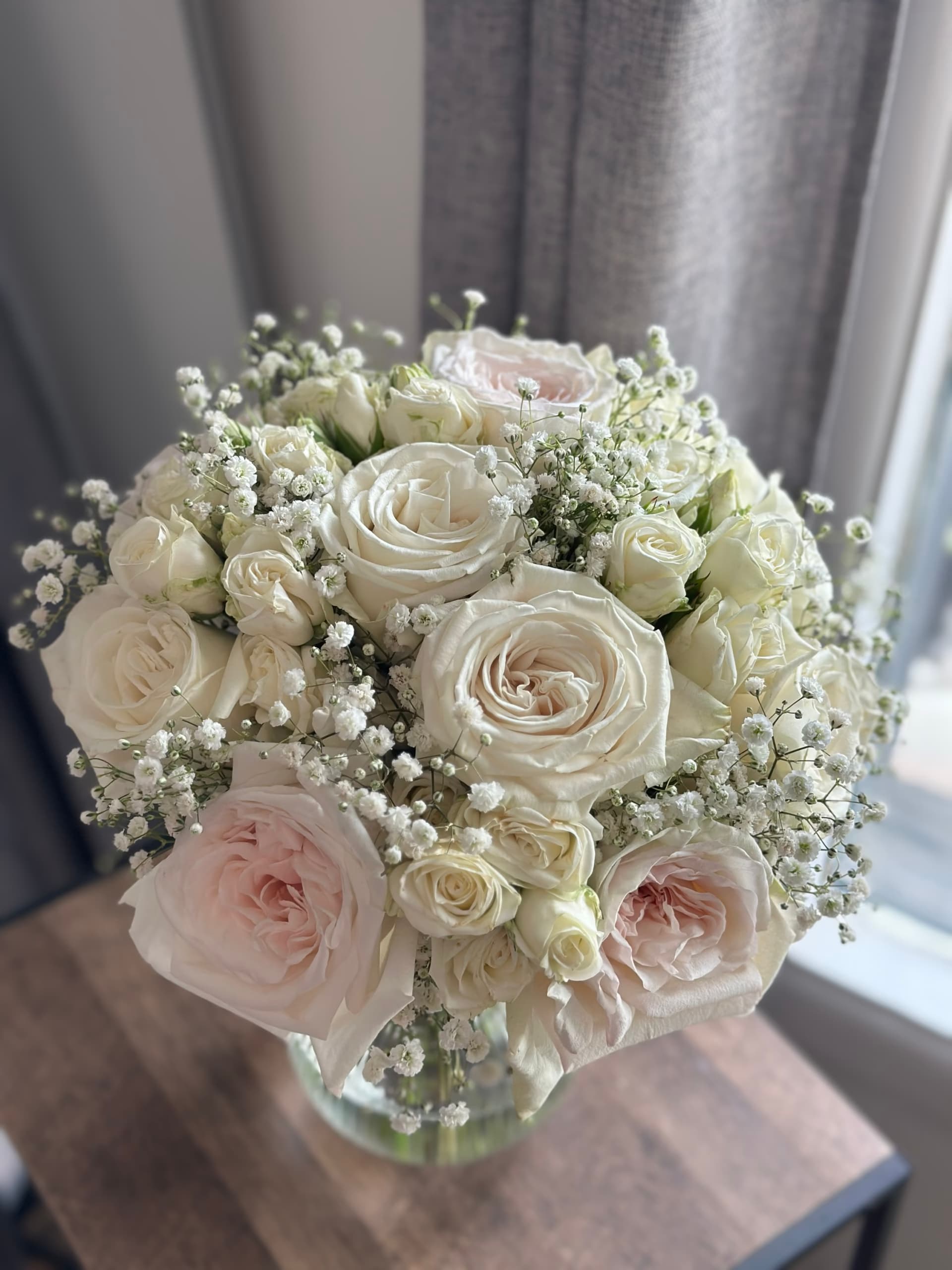 O’Hara roses wedding bouquet