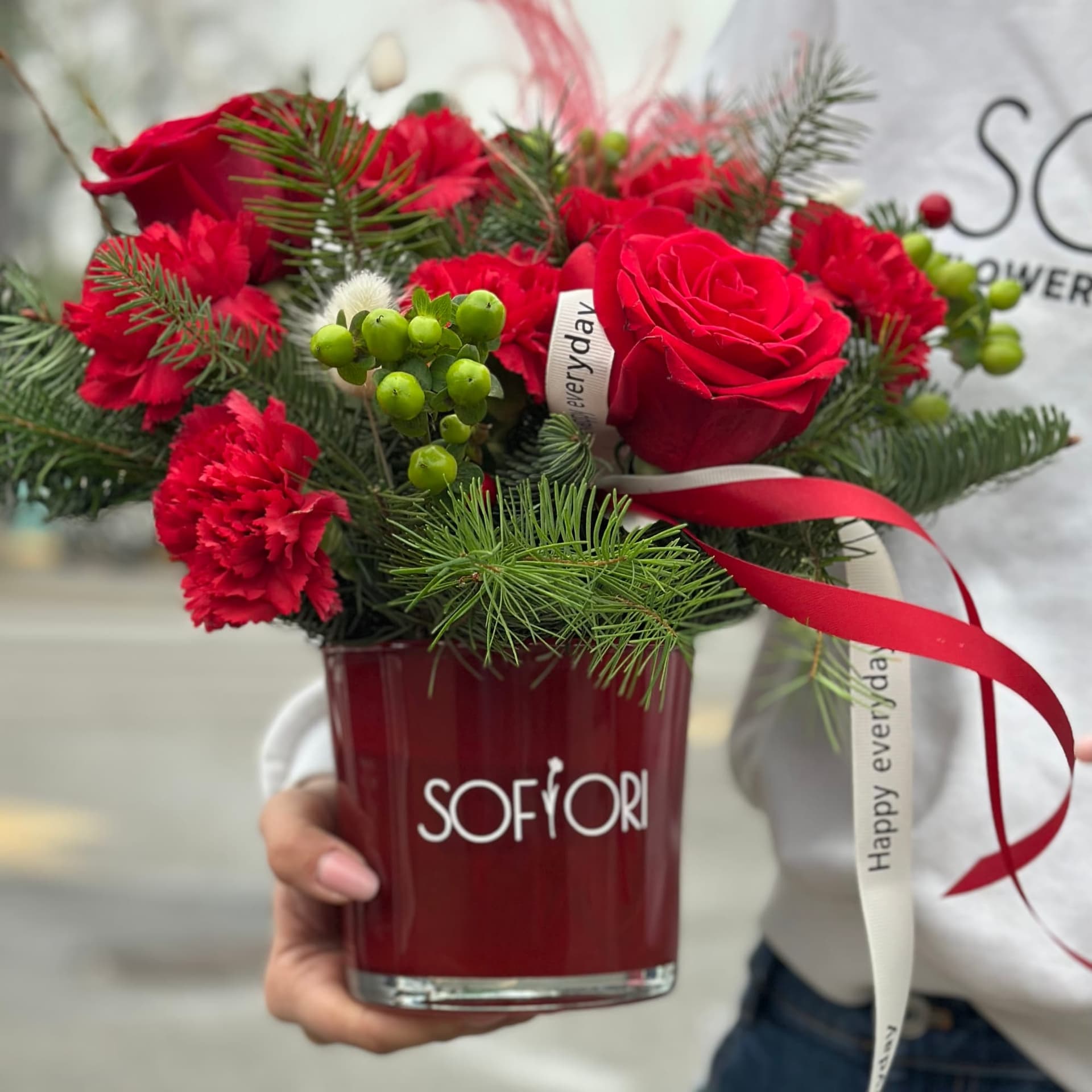 Winter Ruby — carnations by Sofiori, Calgary