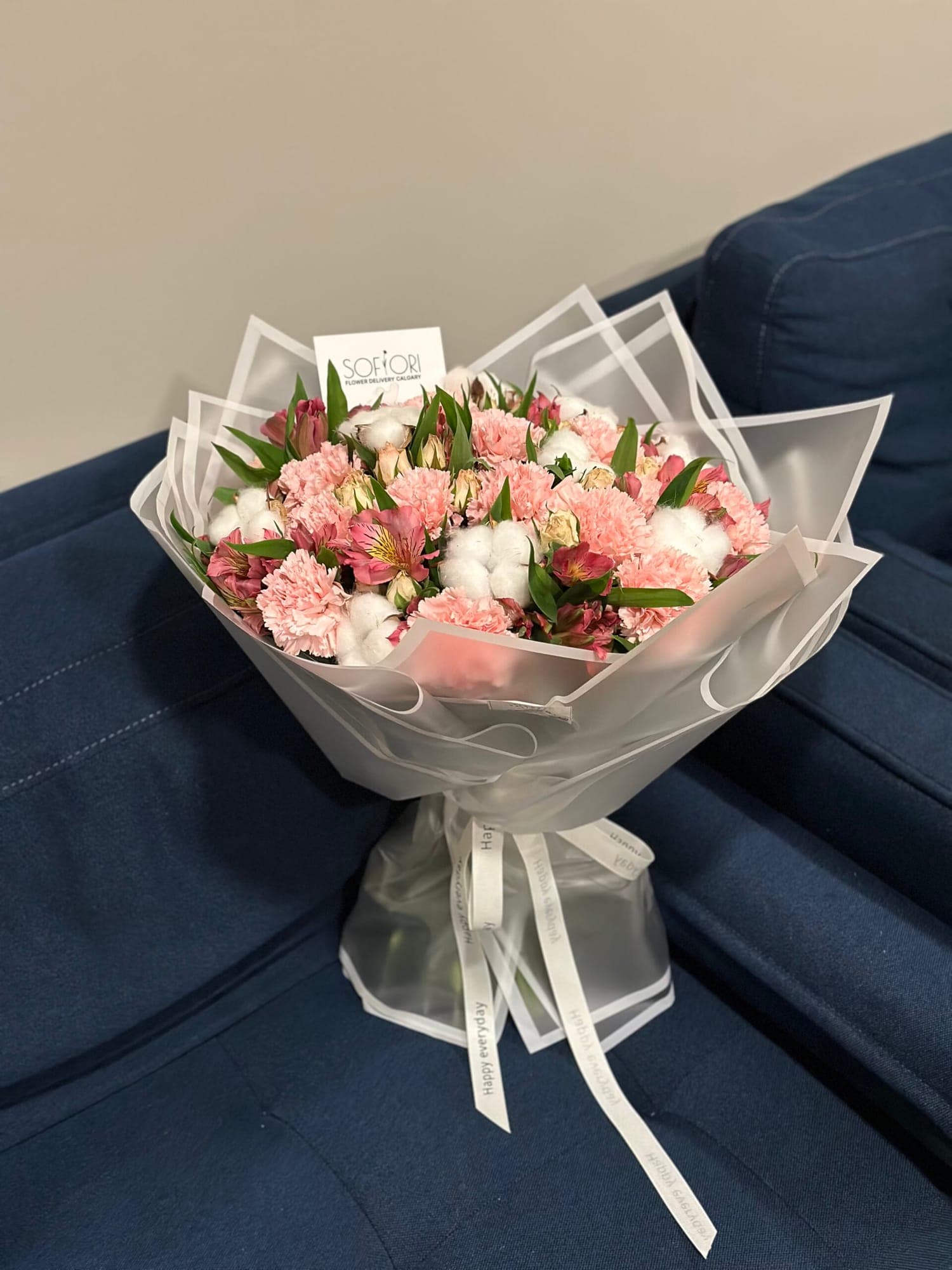 Blush & Cotton Bouquet — photo 3