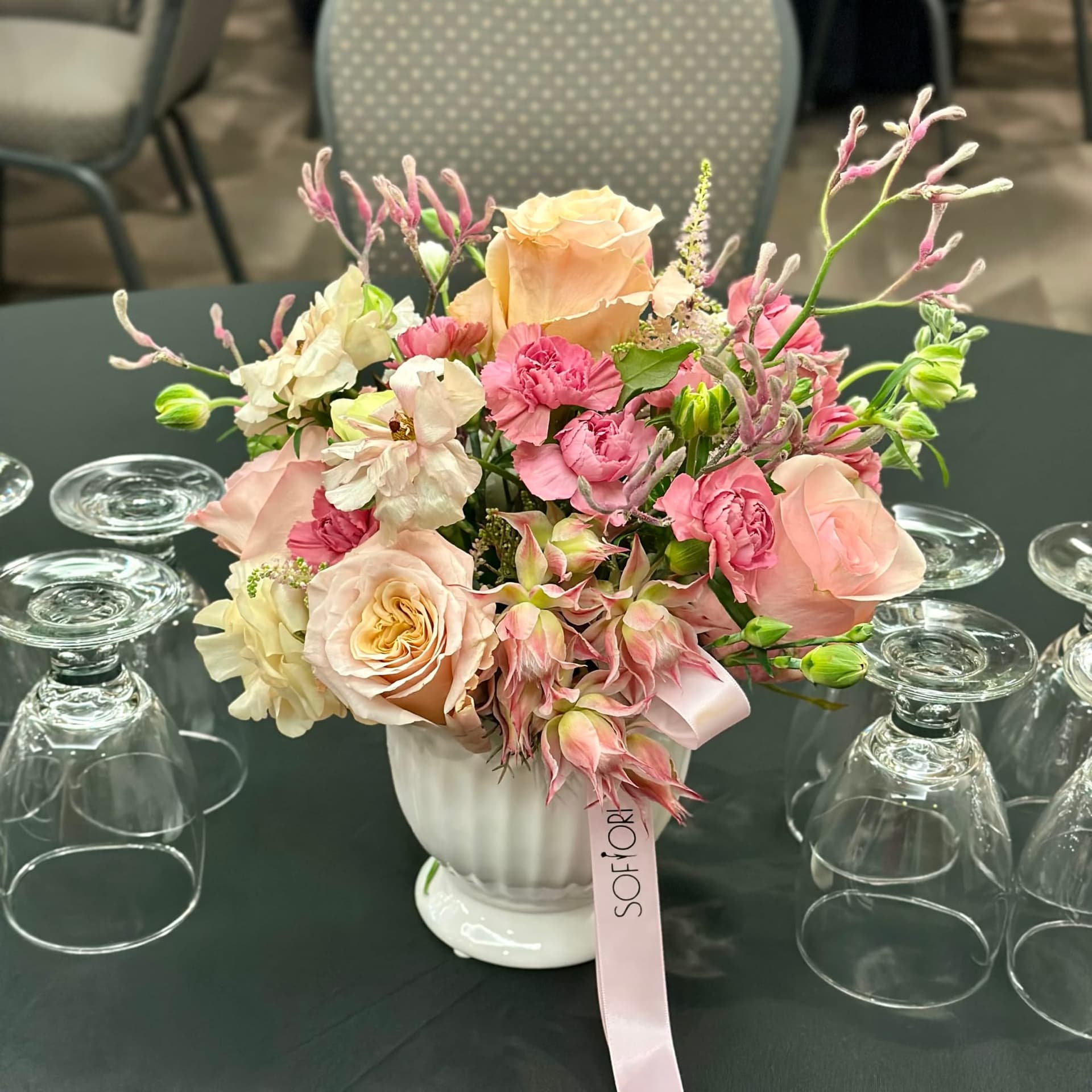 Pink Table Centrepiece