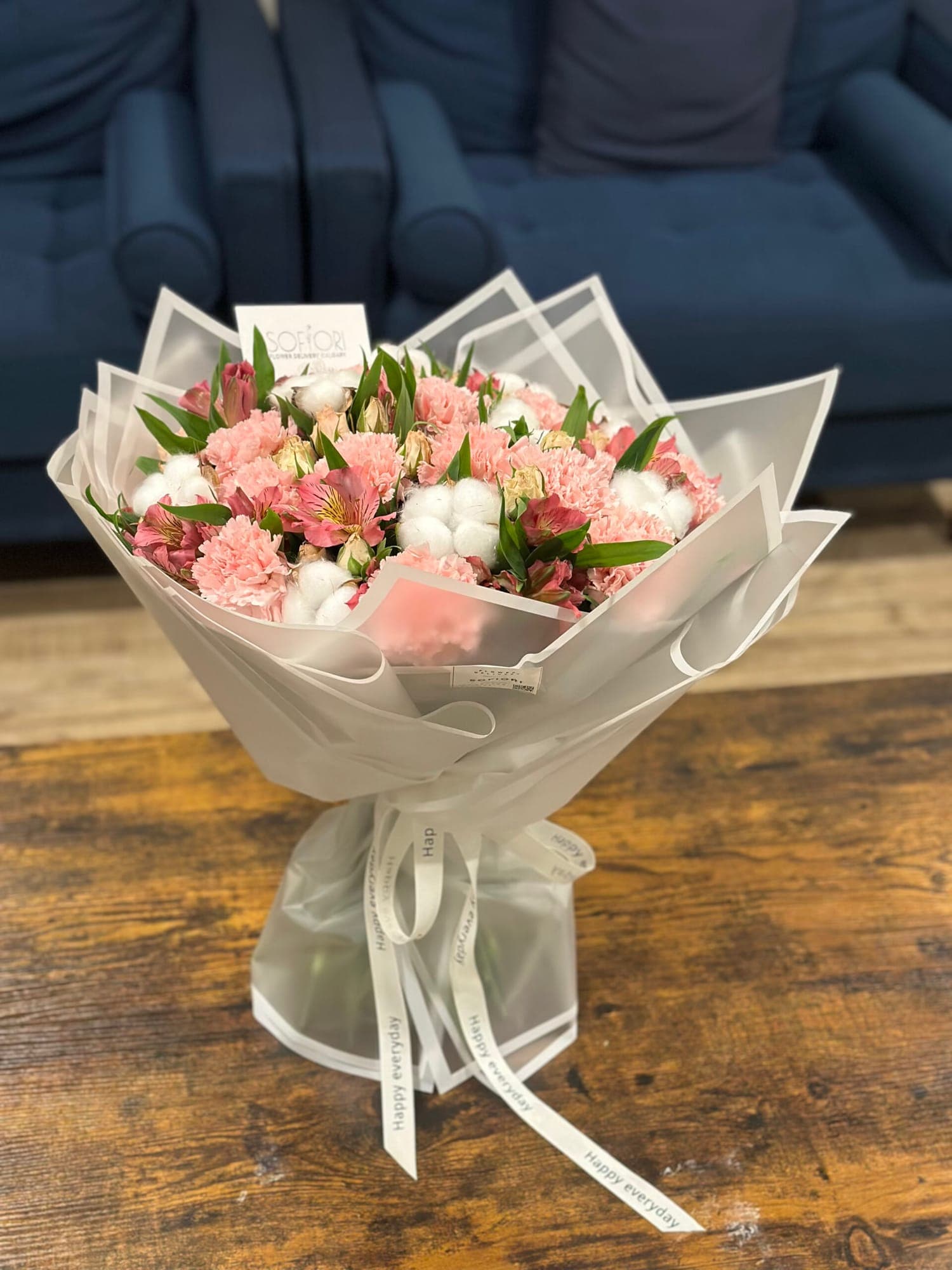 Blush & Cotton Bouquet — photo 2