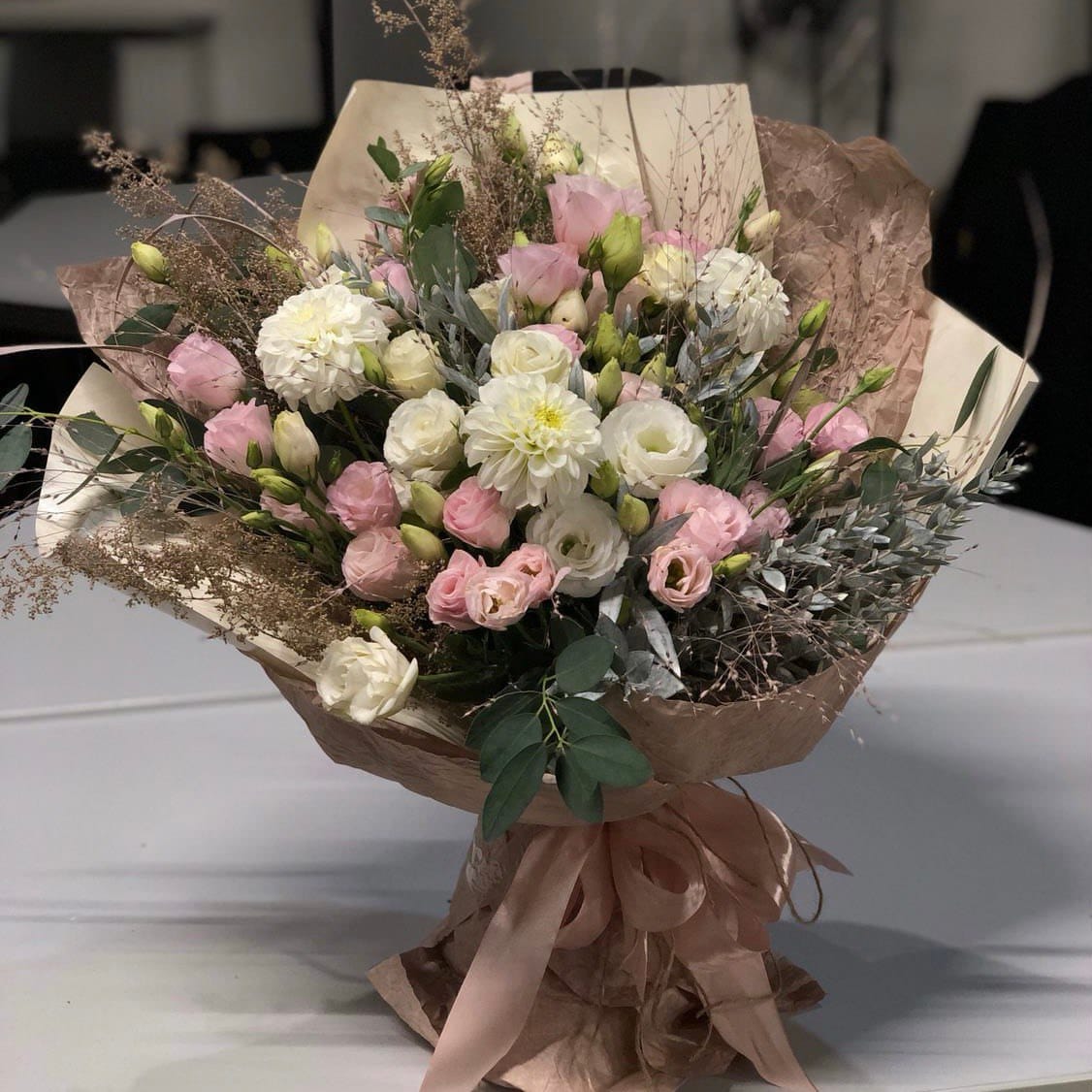 Bouquet with lisiantus